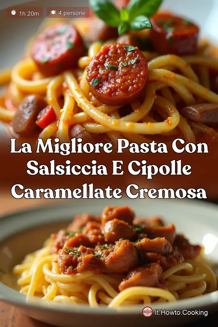 La Migliore Pasta con Salsiccia e Cipolle Caramellate Cremosa