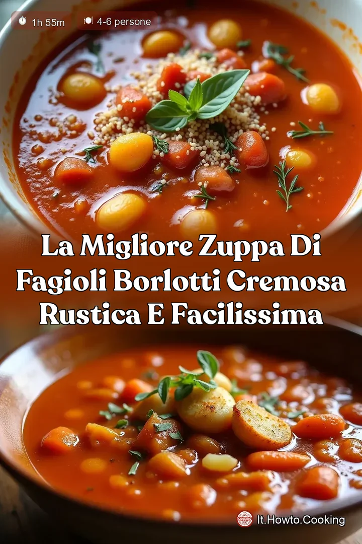 La Migliore Zuppa di Fagioli Borlotti Cremosa Rustica e Facilissima