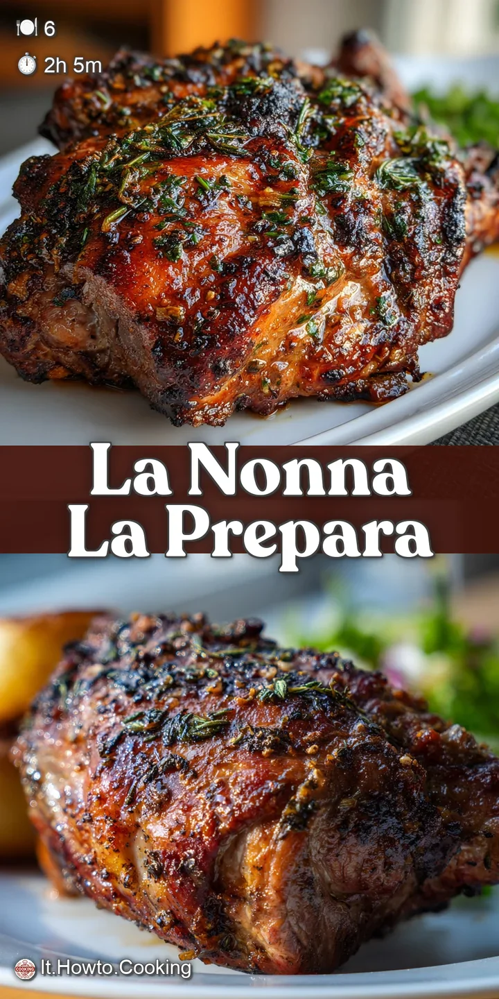 Close-up on succulent roasted lamb, revealing a crisp exterior, juicy interior, and glistening surface, enhanced by aromat...