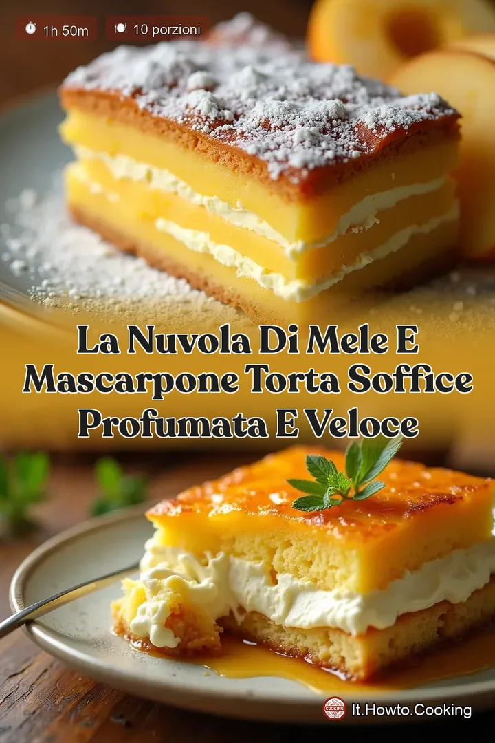 La Nuvola di Mele e Mascarpone Torta Soffice Profumata e Veloce