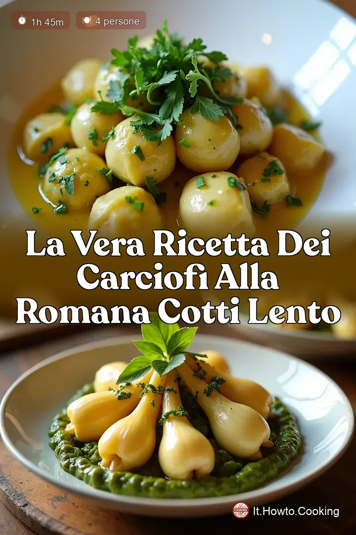 La Vera Ricetta dei Carciofi alla Romana Cotti Lento