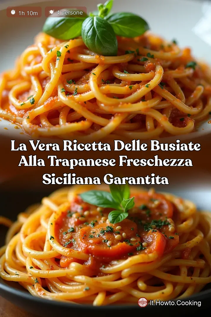 La Vera Ricetta delle Busiate alla Trapanese Freschezza Siciliana Garantita