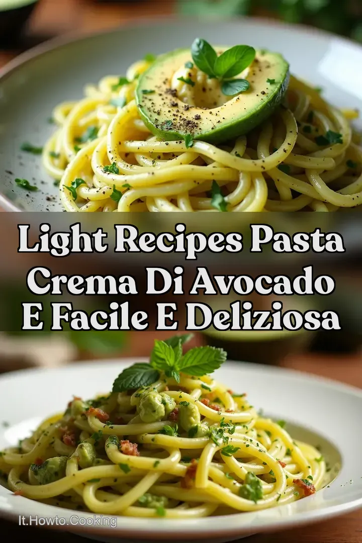 Light Recipes PASTA CREMA DI AVOCADO E Facile e Deliziosa