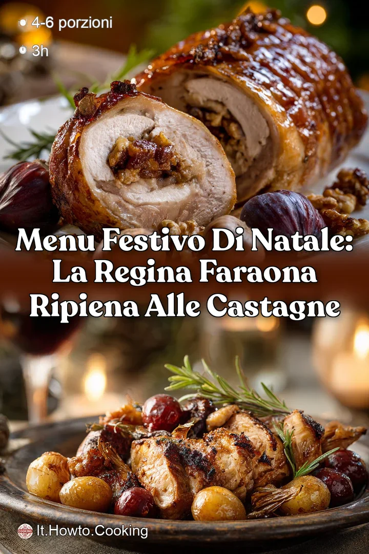 Menu Festivo di Natale: La Regina Faraona Ripiena alle Castagne