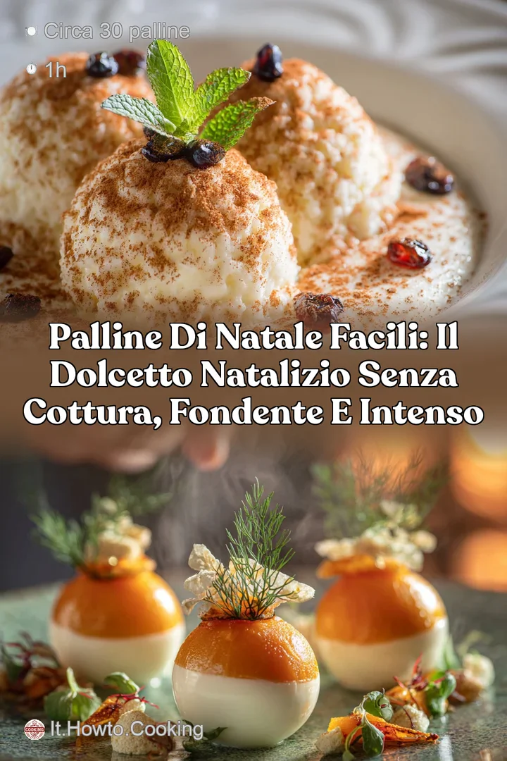 Palline di Natale Facili: Il dolcetto natalizio senza cottura fondente e intenso