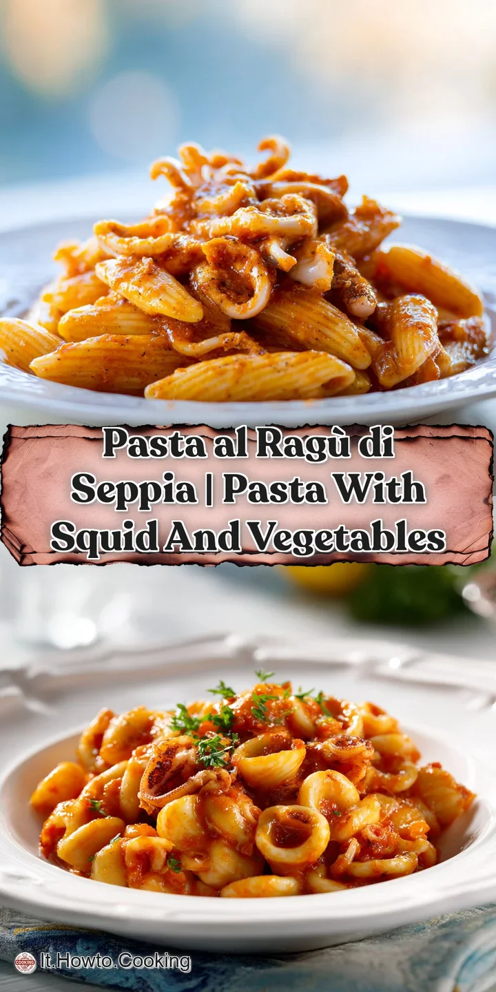 Close-up of glossy black pasta strands intertwined with savory, shredded cuttlefish, glistening with olive oil.