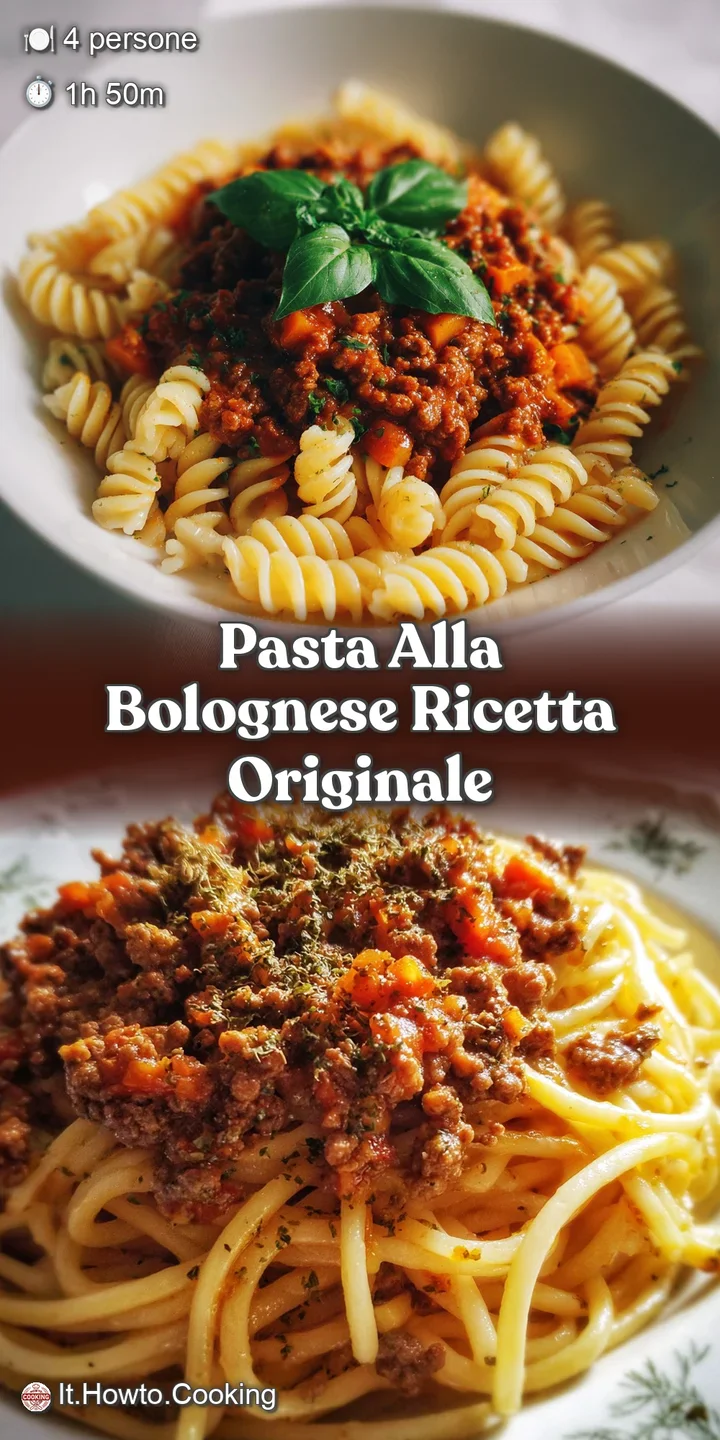 Close-up of Bolognese: thick, vibrant sauce studded with ground meat, coating al dente pasta with a sprinkle of herbs.