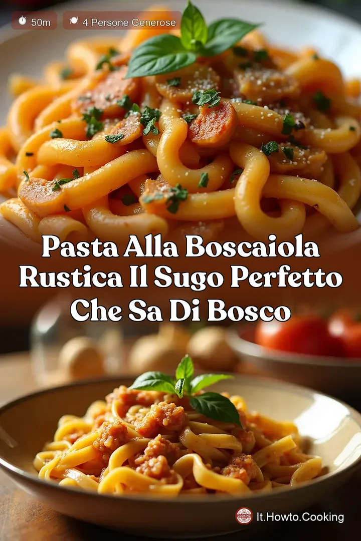 Pasta alla Boscaiola Rustica Il Sugo Perfetto che Sa di Bosco