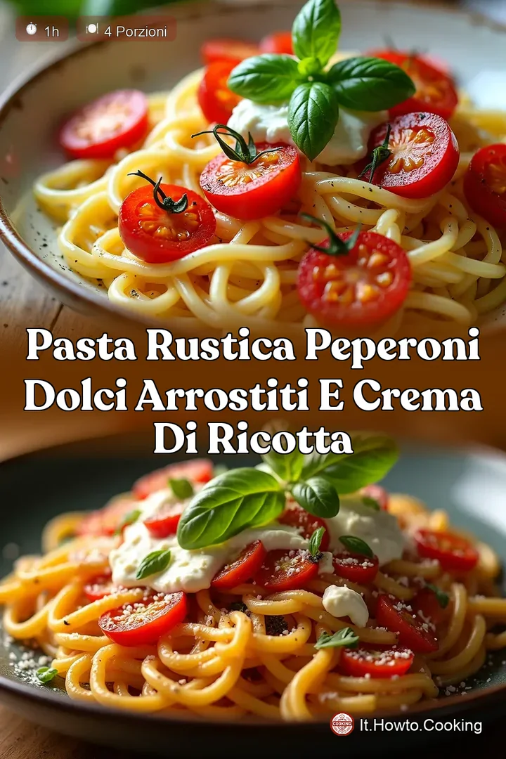 Pasta Rustica Peperoni Dolci Arrostiti e Crema di Ricotta