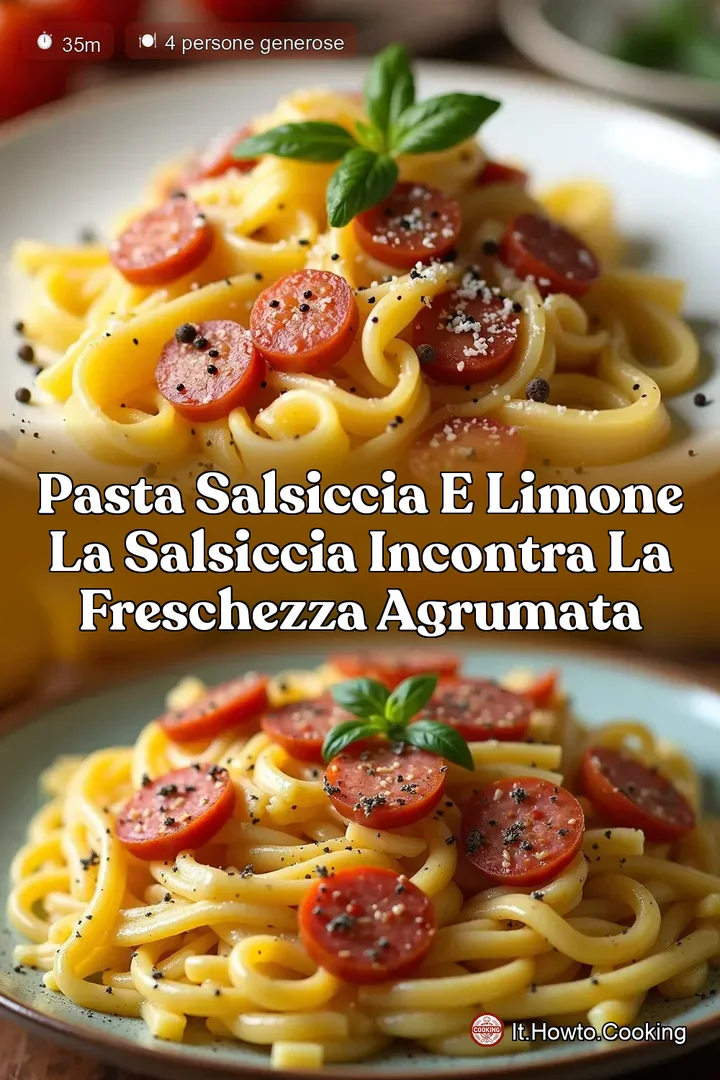 Pasta Salsiccia e Limone La Salsiccia Incontra la Freschezza Agrumata