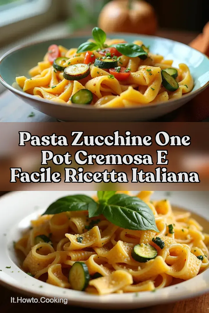 Pasta Zucchine One Pot Cremosa e Facile Ricetta Italiana