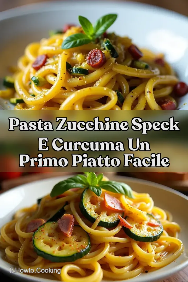 Pasta Zucchine Speck e Curcuma Un Primo Piatto Facile