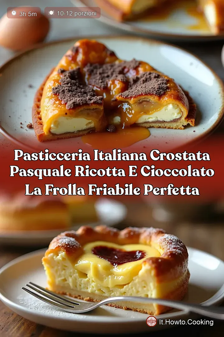 Pasticceria Italiana Crostata Pasquale Ricotta e Cioccolato La Frolla Friabile Perfetta