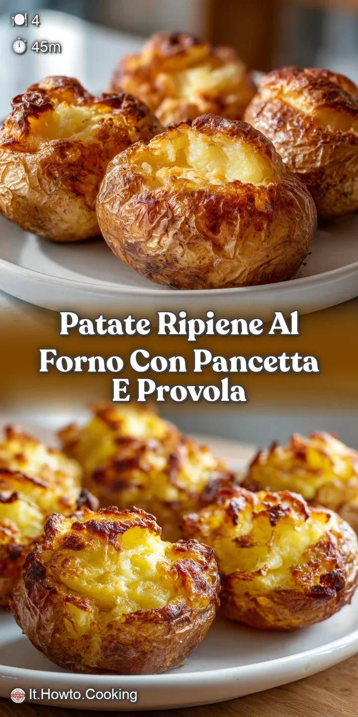 Close-up of a cheesy baked potato, steam rising to show its warmth. Crispy edges with melted cheese and herb flecks.