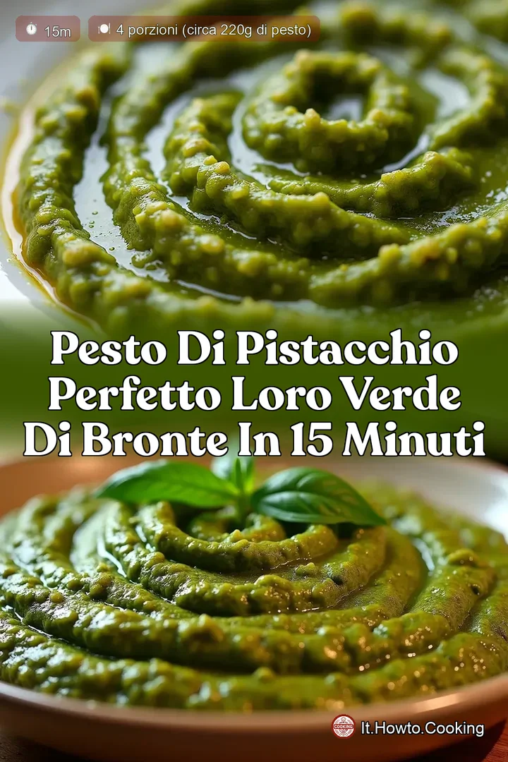 Pesto di Pistacchio Perfetto LOro Verde di Bronte in 15 Minuti