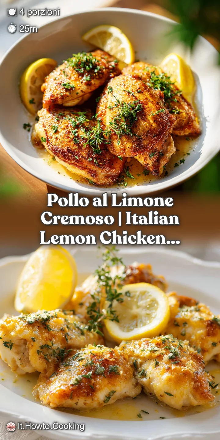 Close-up of succulent chicken pieces coated in a velvety lemon sauce, with a hint of fresh green herbs.