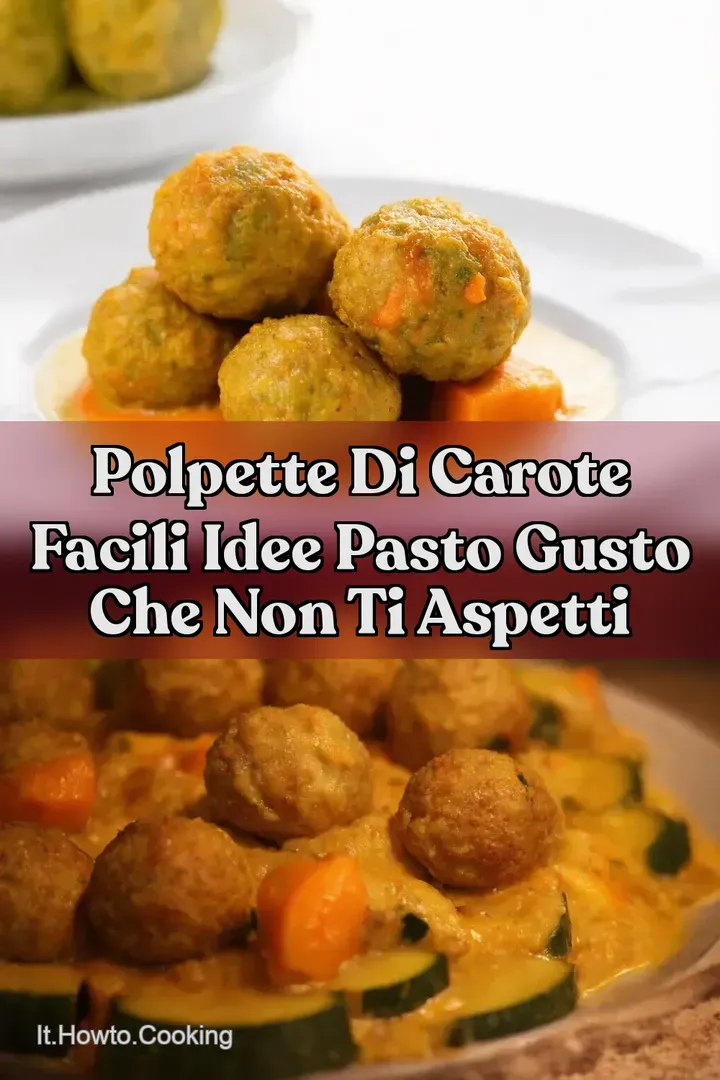 Polpette di Carote Facili Idee Pasto Gusto Che Non Ti Aspetti