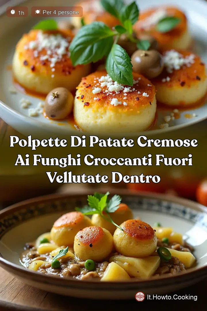 Polpette di Patate Cremose ai Funghi Croccanti Fuori Vellutate Dentro