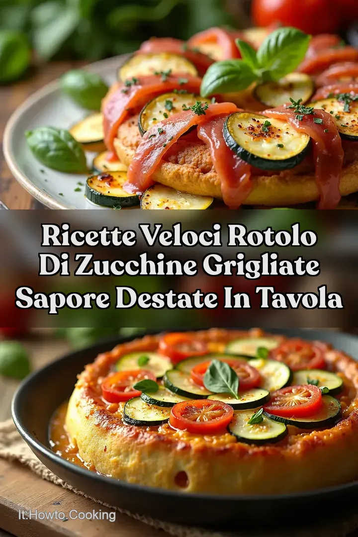 Ricette Veloci Rotolo di zucchine grigliate Sapore destate in Tavola