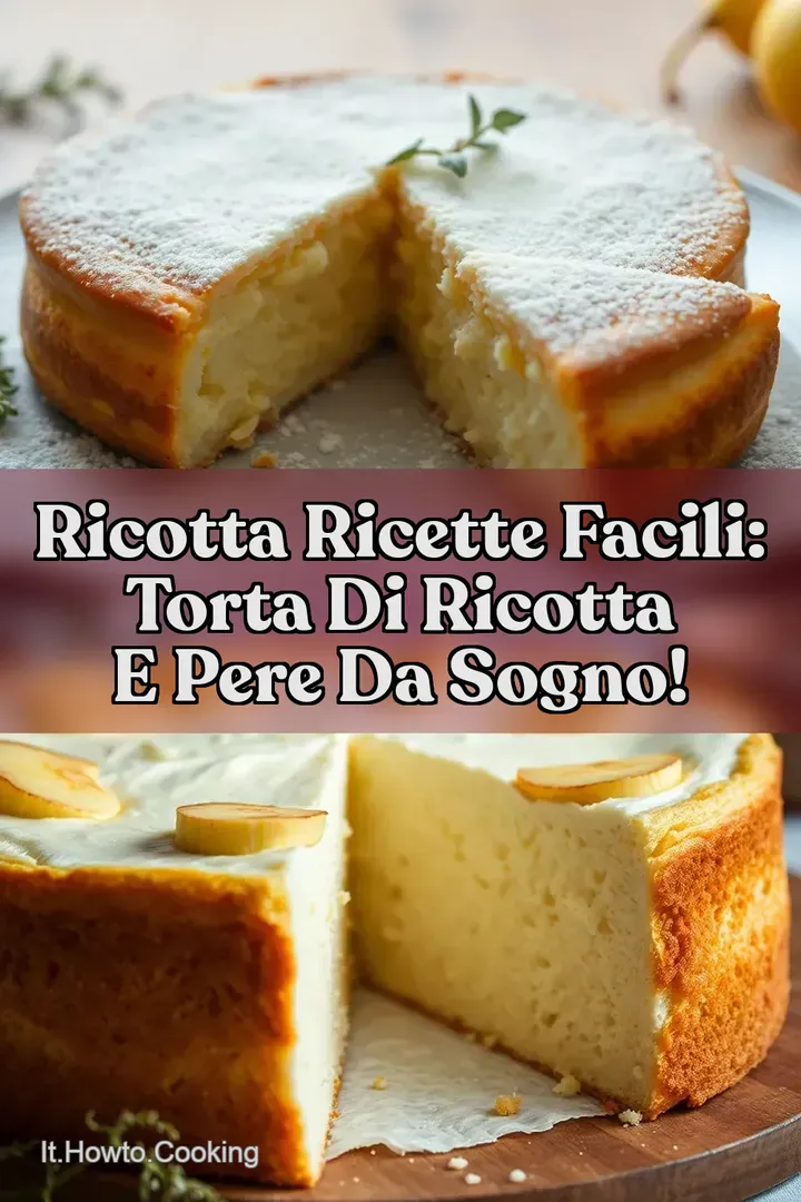 Ricotta Ricette Facili: Torta di Ricotta e Pere da Sogno!