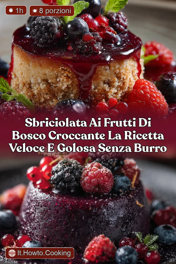 Sbriciolata ai frutti di bosco croccante la ricetta veloce e golosa senza burro