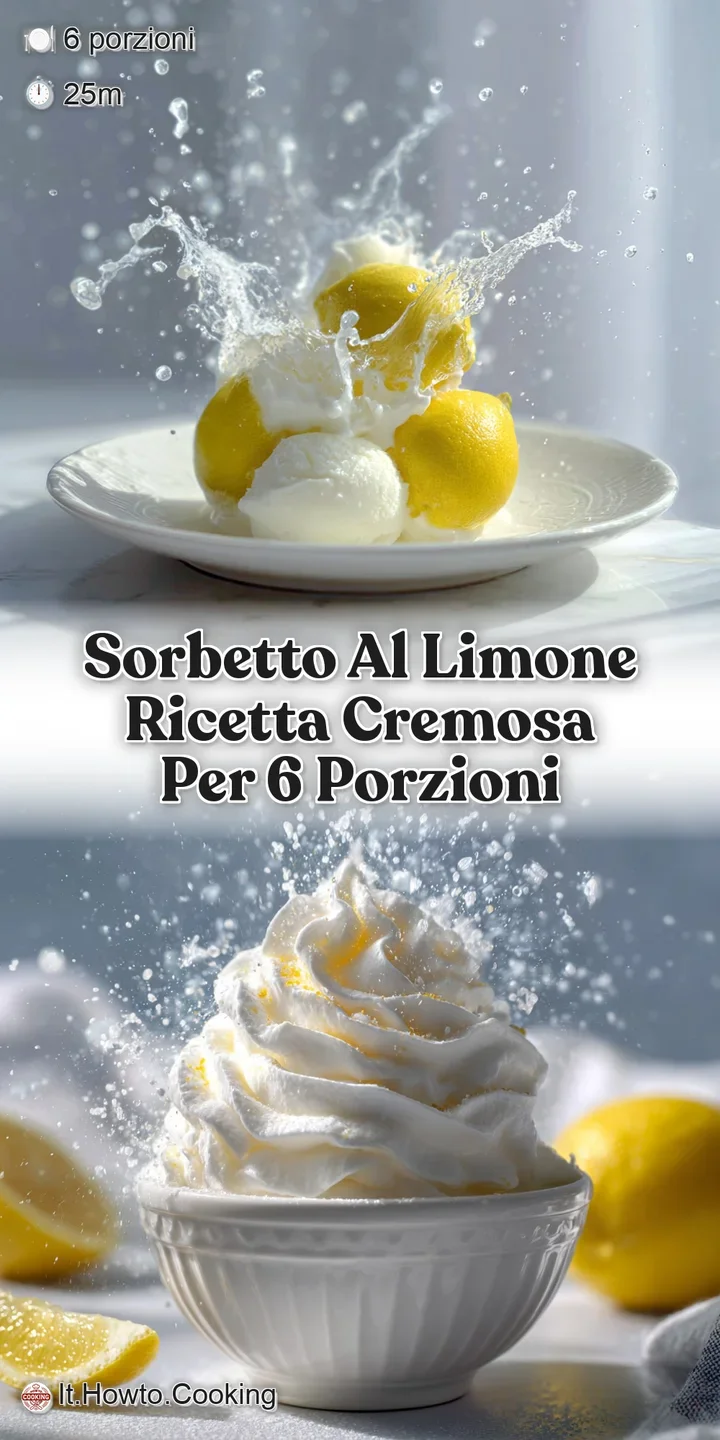 Close-up reveals the frosty, crystalline structure of the lemon sorbet. A small spoon rests nearby, ready for a cool, tang...