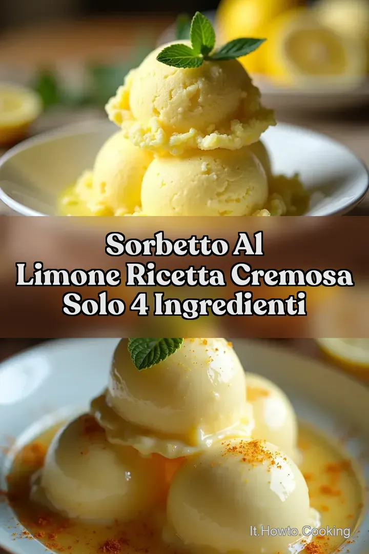 Sorbetto al Limone Ricetta Cremosa Solo 4 Ingredienti