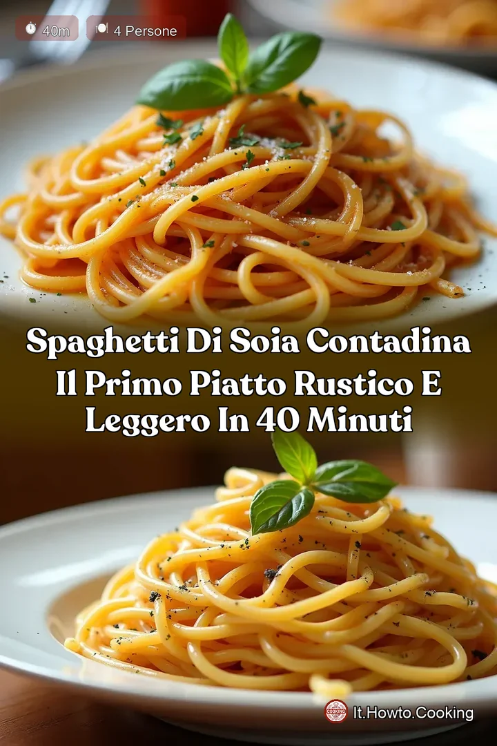 Spaghetti di Soia Contadina Il Primo Piatto Rustico e Leggero in 40 Minuti