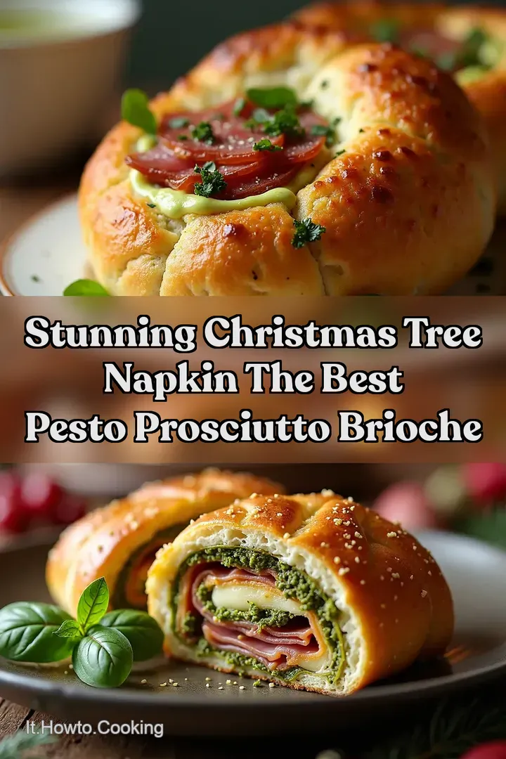 Stunning Christmas Tree Napkin The BEST Pesto Prosciutto Brioche