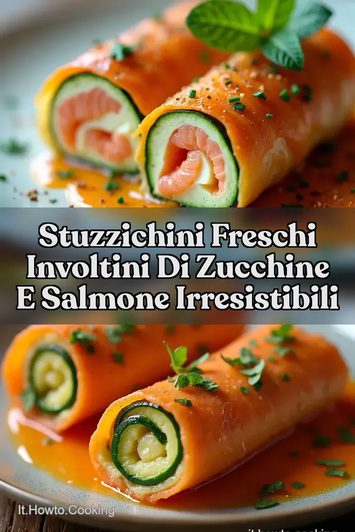 Stuzzichini Freschi Involtini di Zucchine e Salmone Irresistibili