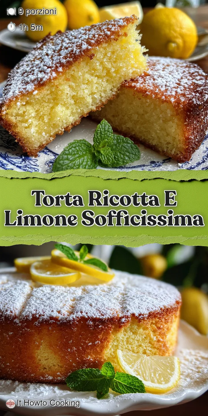 Close-up of a creamy lemon ricotta cake showcasing the cake's moist crumb and golden crust. Hint of lemon zest. Soft textu...