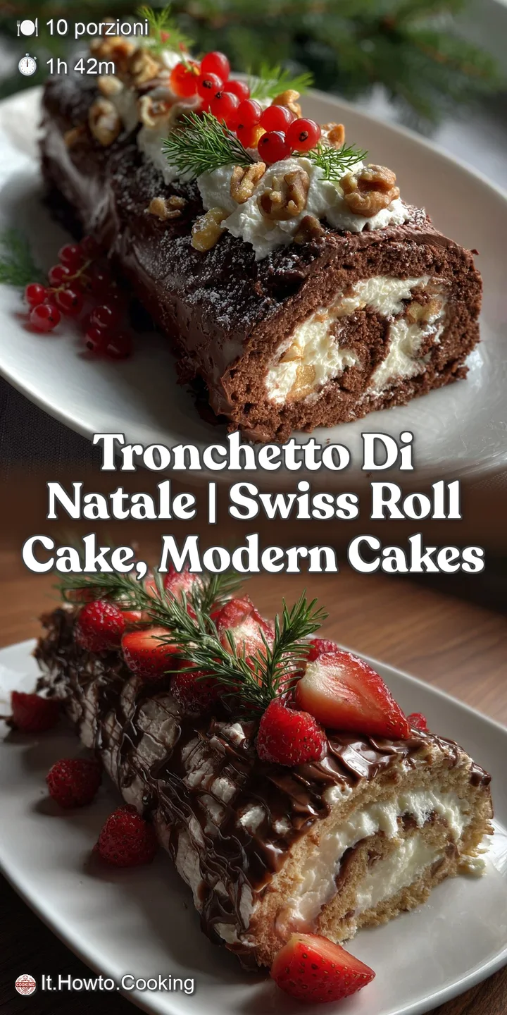 Close-up of a cake slice, revealing textures: moist cake, creamy filling, and a dusting of sugar. A perfect holiday indulg...