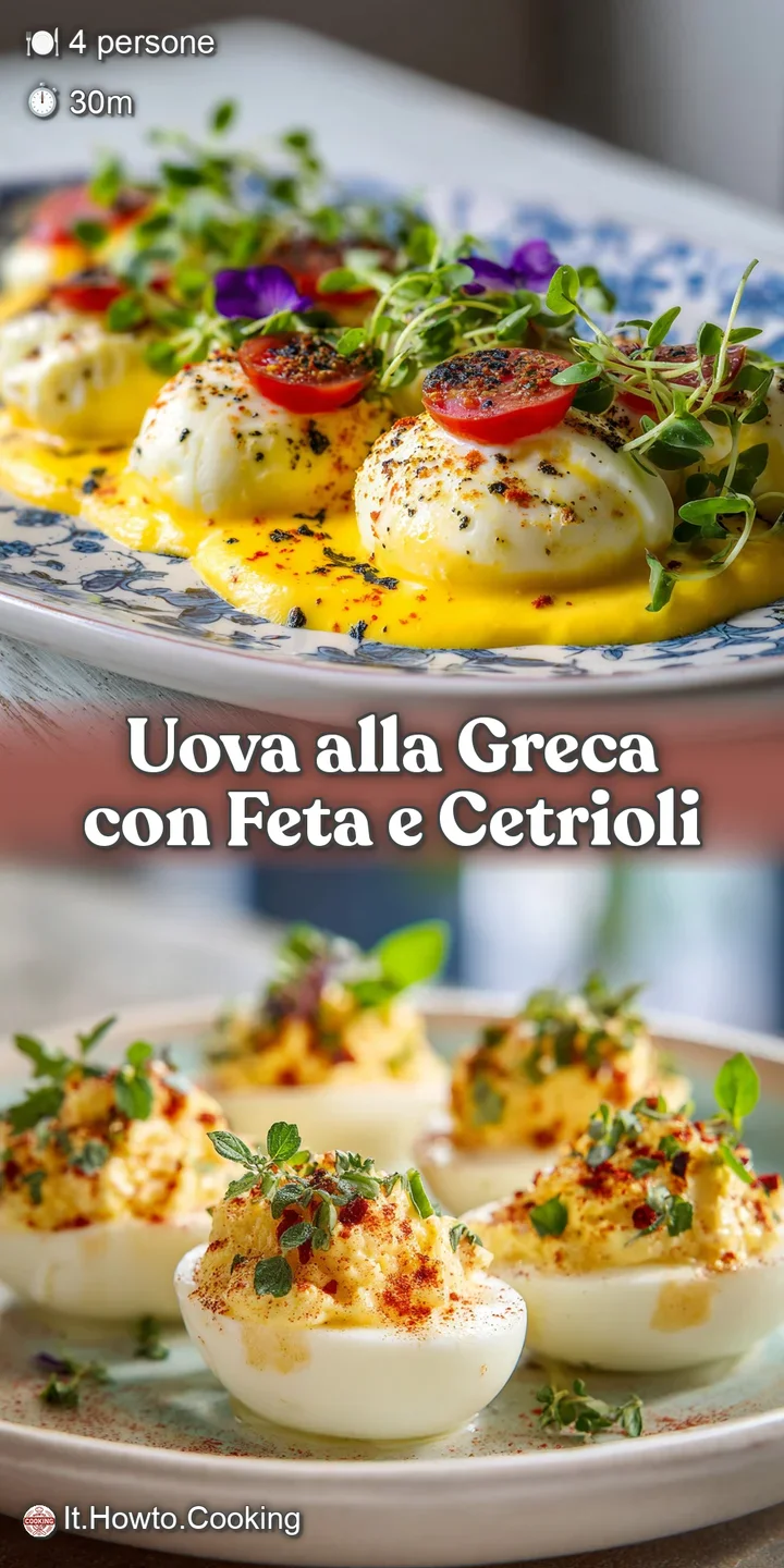 Close-up of a runny egg yolk mingling with chunky tomato sauce and salty feta. A delicious burst of Mediterranean flavor i...