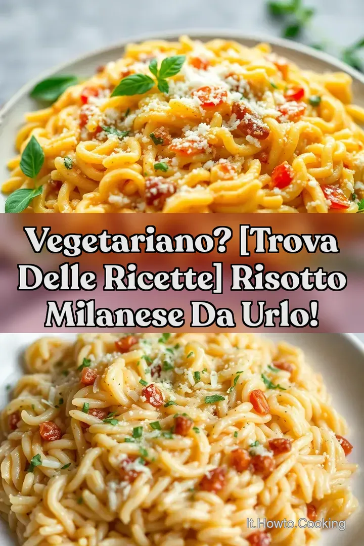 Vegetariano? [Trova delle Ricette] Risotto Milanese Da Urlo!