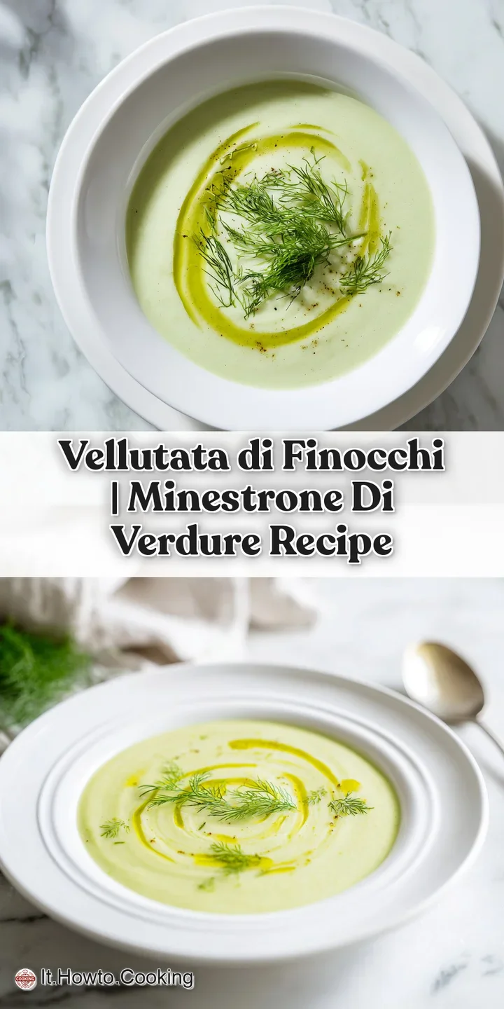 Primo piano di una vellutata calda e cremosa, consistenza setosa con piccoli contrasti verdi di erbe aromatiche fresche.