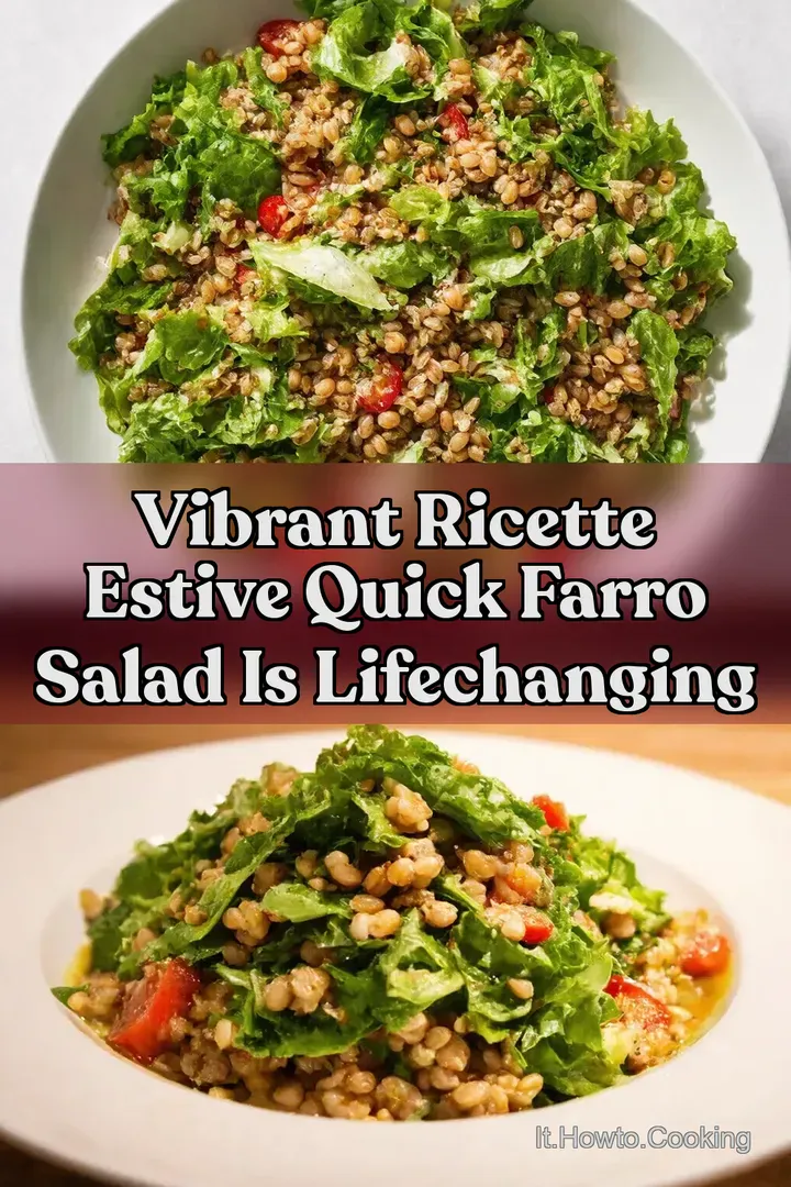 Vibrant Ricette Estive Quick Farro Salad is LifeChanging