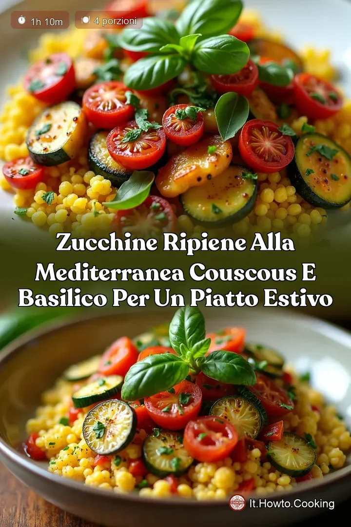 Zucchine Ripiene alla Mediterranea Couscous e Basilico per un Piatto Estivo