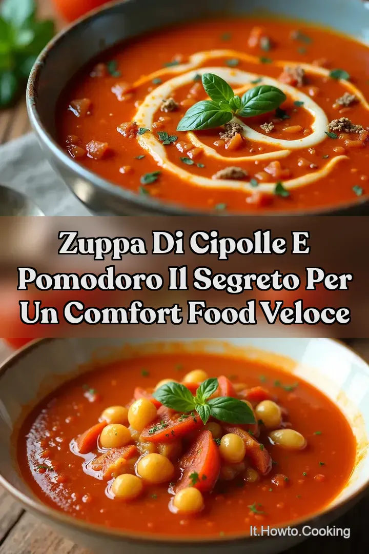 ZUPPA DI CIPOLLE E POMODORO Il Segreto per un Comfort Food Veloce
