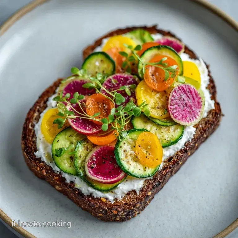 Tartine Gourmet di Ricotta e Verdure Croccanti