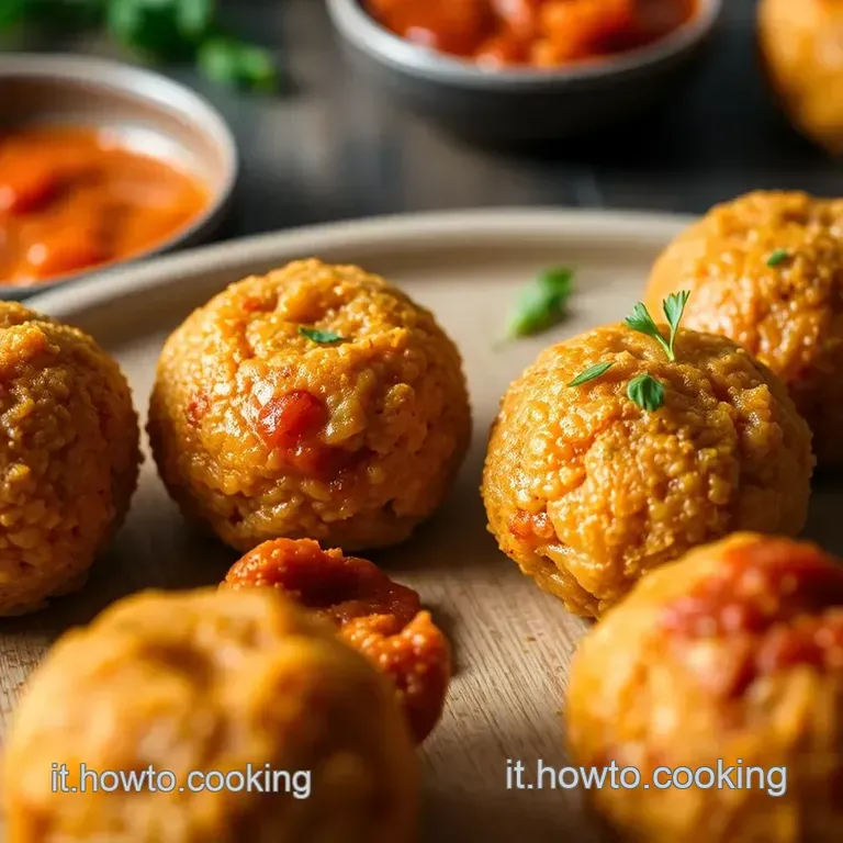 Arancini Al Rag&ugrave; presentation