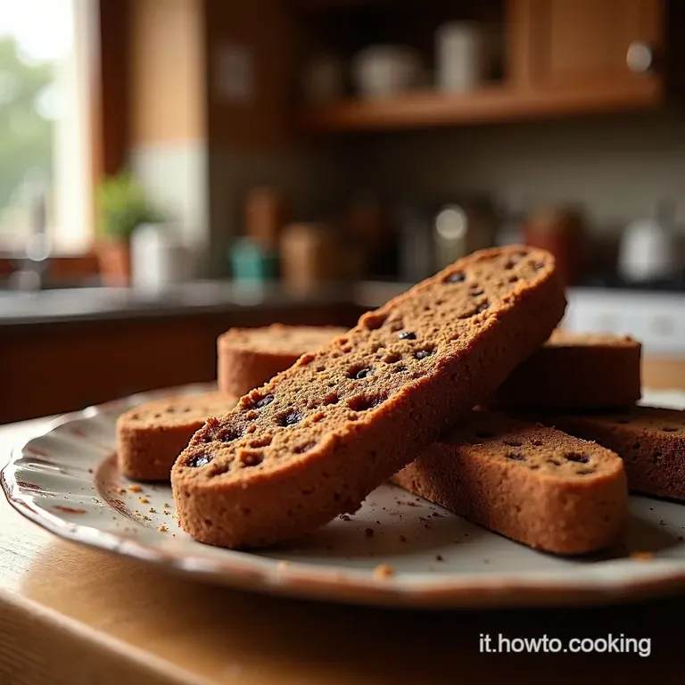 Biscotti Al Cacao E Cioccolato Croccanti presentation