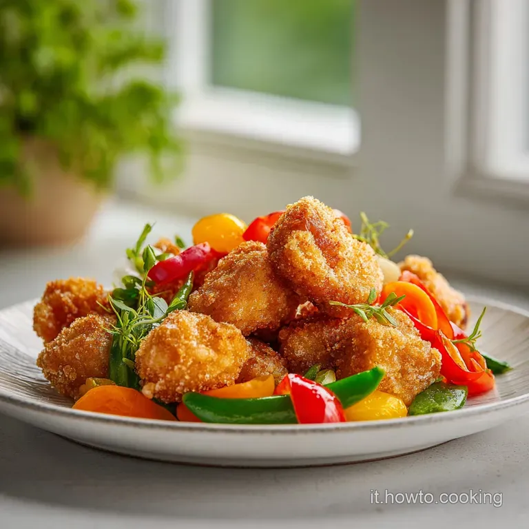 Bocconcini di Pollo Sabbiosi con Verdure