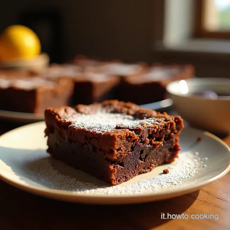 Brownies Al Cioccolato Versione Extra Fondente presentation