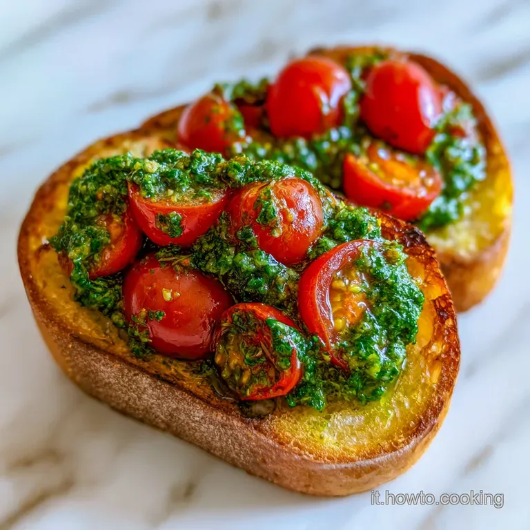 Bruschette Pesto Pomodorini: Croccanti e Fragranti