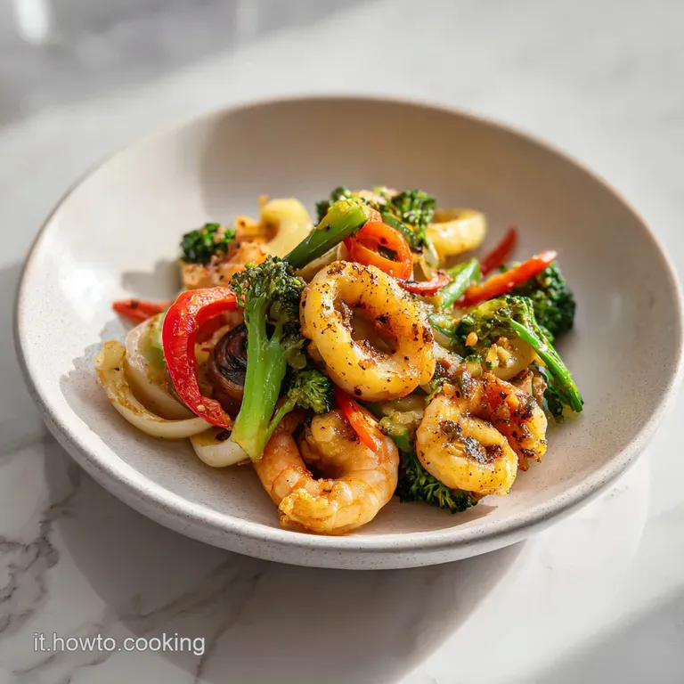 Creamy, golden seafood gratin served in a scallop shell. A sprig of parsley adds a pop of green against the browned topping.