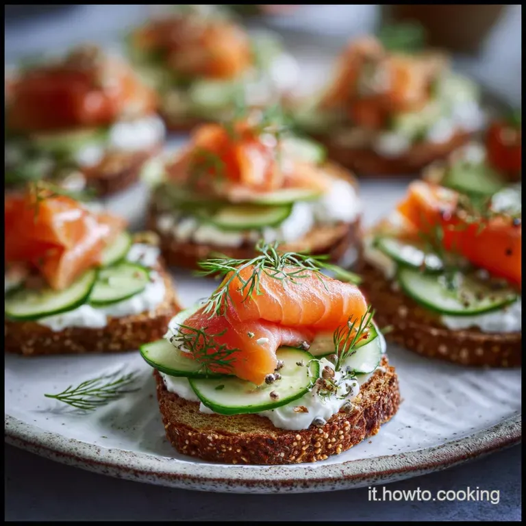Elegant canap&eacute; trio: glistening olive tapenade, creamy white cheese, and a bright red tomato bite on small white appetizer...