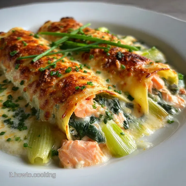 Cannelloni Salmone e Porri: Cremosi e Golosi