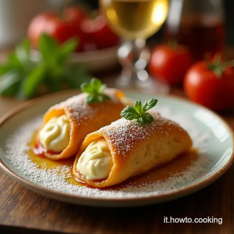 Cannoli Di Grana Ripieni presentation