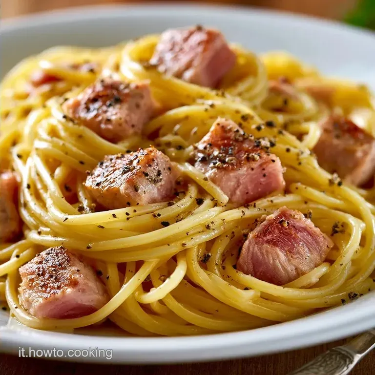 Carbonara di Tonno Fresco in 35 Minuti