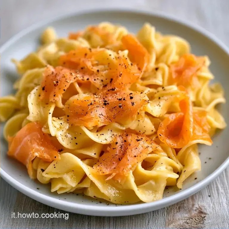 Carbonara Salmone Affumicato con Pecorino Romano